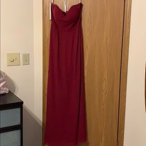 Size 10 burgundy bridesmaid dress